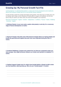Understanding Growth and Change: Class 4 Life Skills Resource | BookFlik