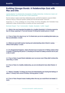 Free Relationships Quiz | Class 5 | Life Skills | BookFlik