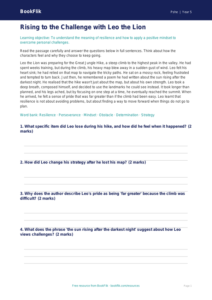 Free Resilience Comprehension | Class 5 | Life Skills | BookFlik