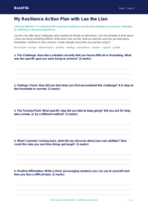 Free Resilience Template | Class 5 | Life Skills | BookFlik