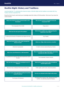 Class 5 Bonfire Night Learning Resources | EVS & Moral Education | BookFlik