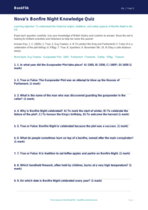 Bonfire Night Quiz for Class 5 | EVS & Moral Education | BookFlik