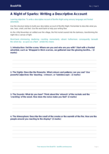 Bonfire Night Writing Frame | Class 5 EVS & Moral Education | BookFlik