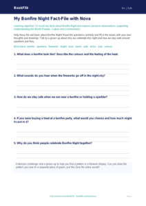 Free Bonfire Night Template | Nursery / LKG | EVS / Moral Education | BookFlik