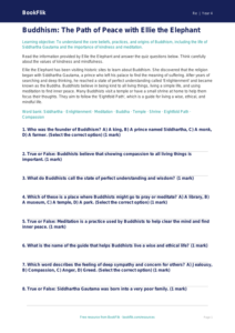 Free Buddhism Quiz | Class 4 | EVS / Moral Education | BookFlik