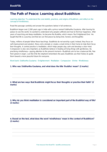 Free Buddhism Comprehension | Class 5 | EVS / Moral Education | BookFlik