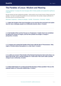Christianity Activity Sheet | Class 4 EVS & Moral Education | BookFlik