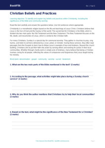 Christianity Comprehension for Class 5 | EVS & Moral Education | BookFlik