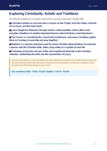 Free Christianity Poster | Class 5 | EVS / Moral Education | BookFlik