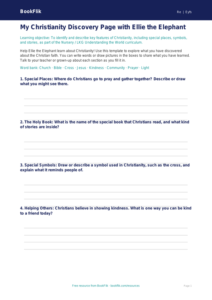 Christianity Lesson Plan for Nursery / LKG | EVS & Moral Values | BookFlik