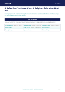 Christmas Word Mat for Class 4 | EVS & Moral Education | BookFlik