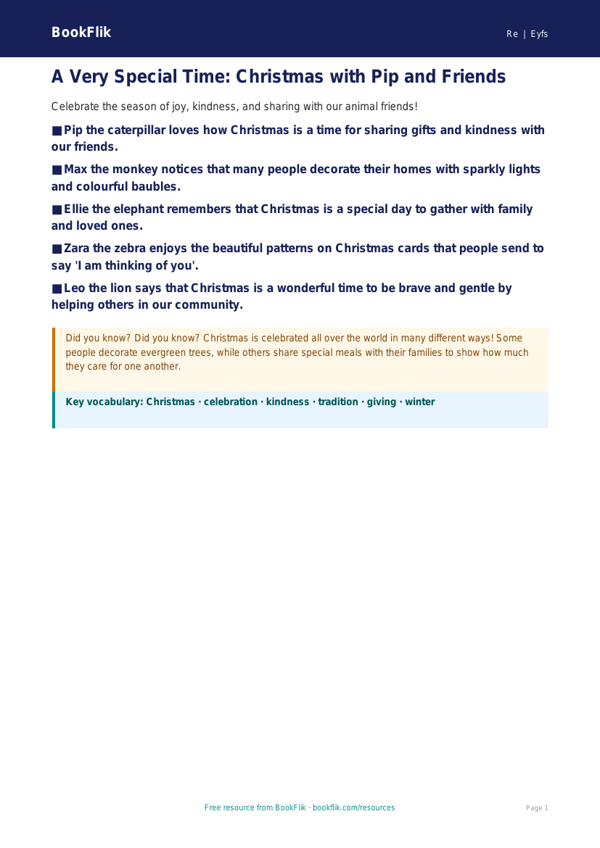 Free Christmas Poster | Nursery / LKG | EVS / Moral Education | BookFlik worksheet preview — Re Christmas