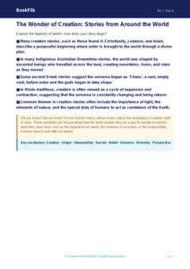 Free Creation Stories Poster | Class 4 | EVS / Moral Education | BookFlik