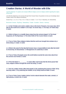 Free Creation Stories Quiz | Class 5 | EVS / Moral Education | BookFlik