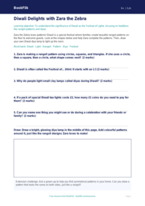 Free Diwali Activity Sheet | Nursery / LKG | EVS / Moral Education | BookFlik