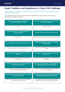 Free Easter Flashcards | Class 4 | EVS / Moral Education | BookFlik