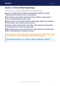 Free Easter Poster | Class 4 | EVS / Moral Education | BookFlik