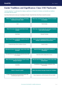 Easter Traditions and Values: Class 5 EVS Worksheet | BookFlik