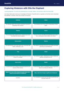 Hinduism Flashcards for Class 5 | CBSE EVS & Moral Education | BookFlik