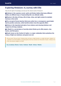 Free Hinduism Poster | Class 5 | EVS / Moral Education | BookFlik