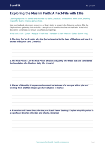 Understanding Islamic Traditions: Class 4 Moral Education Worksheet | BookFlik