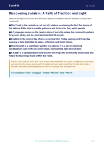 Free Judaism Poster | Class 4 | EVS / Moral Education | BookFlik