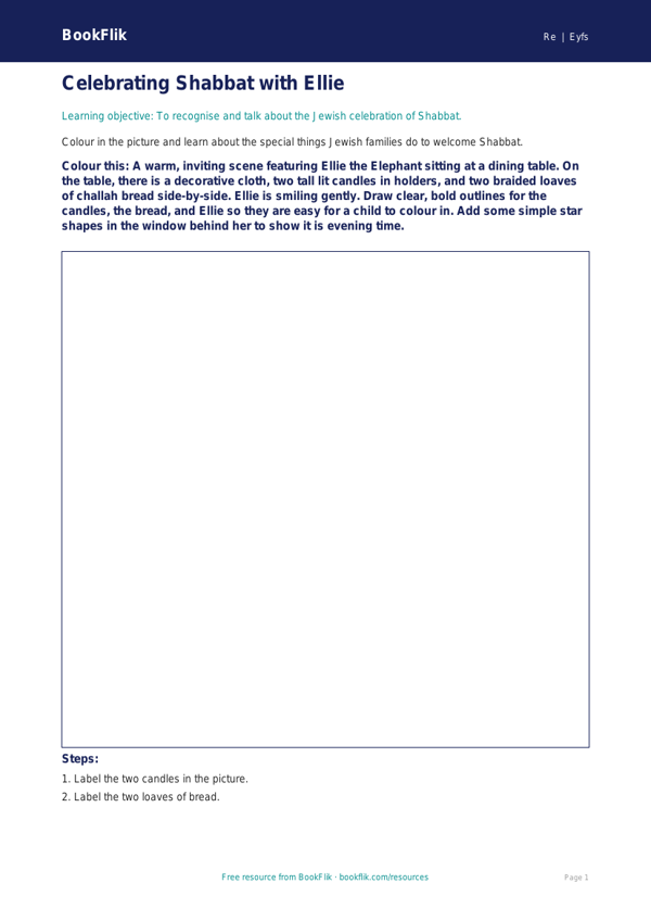 Judaism Festivals and Symbols Colouring Page | Nursery / LKG | BookFlik worksheet preview — Re Judaism