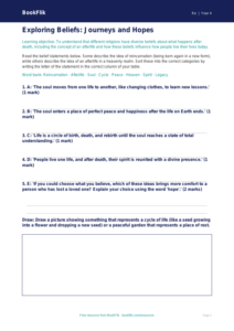 Understanding Life After Death | Free EVS Activity Sheet | Class 4 | BookFlik
