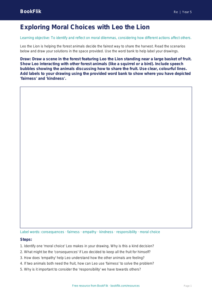 Free Moral Questions Drawing Sheet | Class 5 | EVS / Moral Education | BookFlik