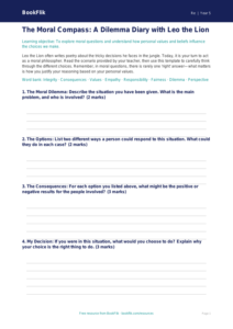 Free Moral Questions Template | Class 5 | EVS / Moral Education | BookFlik