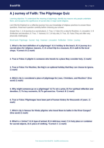Pilgrimage Quiz for Class 4 | EVS & Moral Education | BookFlik