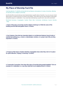 Free Places Of Worship Template | Class 5 | EVS / Moral Education | BookFlik