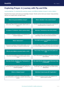 Prayer Flashcards for Class 5 | EVS & Moral Education | BookFlik