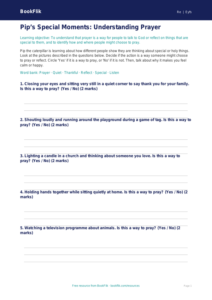 Free Prayer Activity Sheet | Nursery / LKG | EVS / Moral Education | BookFlik