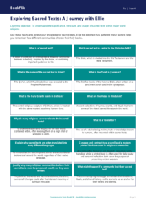 Sacred Texts Flashcards for Class 4 | EVS & Moral Education | BookFlik
