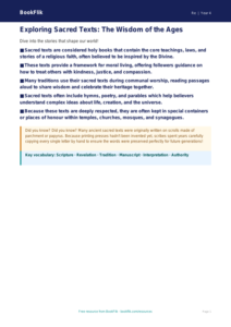 Sacred Texts of India: Educational Poster for Class 4 | BookFlik