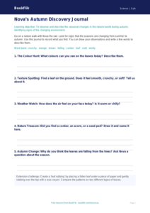 Free Autumn Science Template | Nursery / LKG | Science | BookFlik