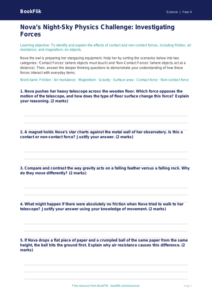 Free Forces Activity Sheet | Class 4 | Science | BookFlik