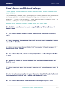 Forces Quiz for Class 4 | CBSE Science Worksheet | BookFlik
