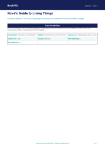Free Living Things Word Mat | Class 4 | Science | BookFlik