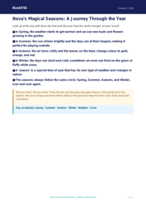 Free Seasonal Changes Poster | Nursery / LKG | Science | BookFlik
