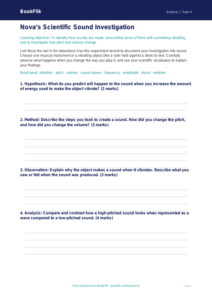 Free Sound Science Worksheet | Class 4 | CBSE | BookFlik