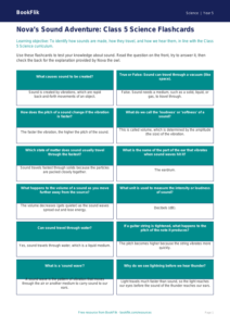 Free Sound Flashcards | Class 5 | Science | BookFlik