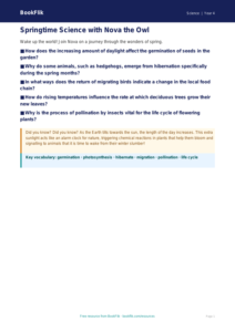 Spring Science Poster for Class 4 | CBSE Science Curriculum | BookFlik