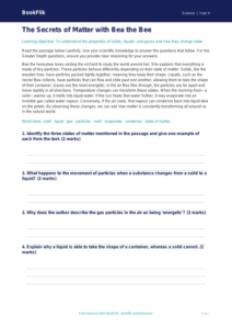 Free States Of Matter Comprehension | Class 4 | Science | BookFlik