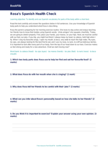 Spanish Body Parts Lesson for Class 5 | CBSE Spanish Resources