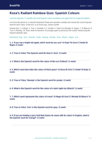 Colours in Spanish Quiz for Class 4 | CBSE Curriculum | BookFlik