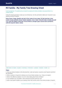 Family Members in Spanish | Class 5 Worksheet | BookFlik