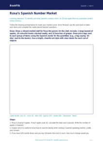 Spanish Numbers Drawing Sheet for Class 4 | CBSE Maths & Language