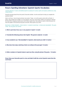 Spanish sports track sheet class 4 core